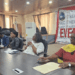 NEC Chairperson Davidetta Browne-Lansanah issues the Writ of Election for the August 12 Nimba District 5 by-election during a press briefing in Monrovia.