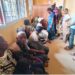 Citizens waiting in long lines at the National Identification Registry (NIR) enrollment center in Gbarnga, Bong County, Liberia