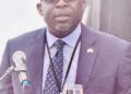 Liberia Maritime Authority CEO Cllr. Neto Zarzar Lighe Sr. addresses delegates at the 2025 UN Ocean Conference in Nice, France