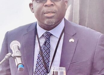 Liberia Maritime Authority CEO Cllr. Neto Zarzar Lighe Sr. addresses delegates at the 2025 UN Ocean Conference in Nice, France