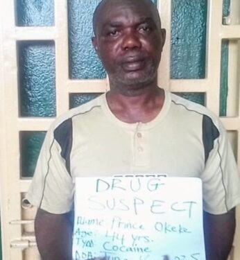 Liberia Drug Enforcement Agency (LDEA) logo used in reporting major heroin bust at Roberts International Airport.