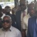 Former President George Weah accompanied by ex-officials visits Monrovia City Court in support of detained lawmakers facing Capitol arson charges