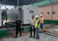 RREA engineers inspect hybrid power generation facility under construction in Bawala, Lower Lofa County
