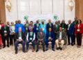 Group photo of ARMFA Executive Committee and National Road Fund of Liberia officials after announcing Liberia as host of the 22nd ARMFA General Assembly 2025.