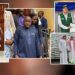 Composite image showing key moments from Liberia’s Saudi rice scandal — former officials Mary Broh and Dee-Maxwell Kemayah being escorted by security after their arrest, and earlier scenes of the rice donation ceremony with Saudi representatives and stacks of donated rice.