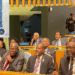 Liberian officials, including Foreign Minister Sara Beysolow Nyanti and lawmakers, celebrate at the UN Headquarters in New York as President Joseph Boakai addresses the nation following Liberia’s election to the UN Security Council.