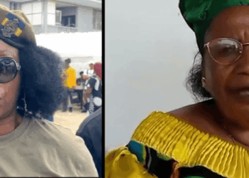 Veronica Mamie Doe (left), daughter of late First Lady Nancy B. Doe, and her late mother, Nancy Doe (right)