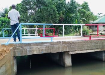 Concrete bridge dedicated by Rep. Rugie Barry in Louisiana Township, linking Wolakkor and Success communities in Montserrado District #1.