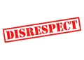 A red stamp reading “DISRESPECT” symbolizing the growing crisis of incivility and loss of values in Liberia’s democratic and social institutions.