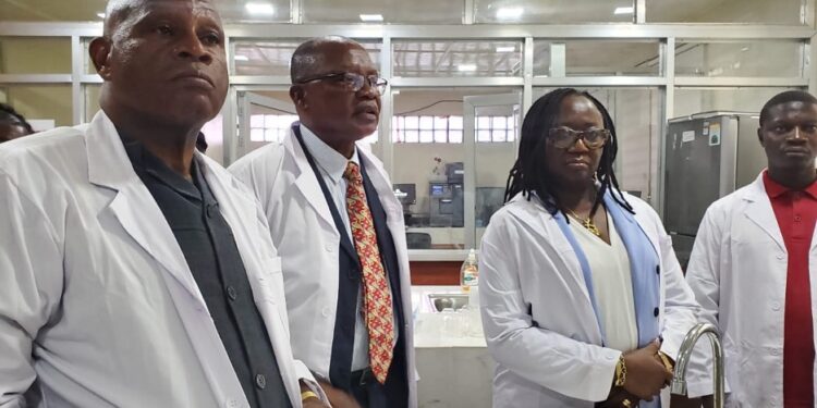 Senators and LMHRA officials tour Liberia’s main drug testing lab in Careysburg, expressing concern over outdated infrastructure and pledging reform support.