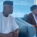Prof. Alaric K. Tokpa and Dr. Aaron Weah attend a policy dialogue on establishing Liberia’s War and Economic Crimes Court in Monrovia.