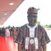 Cllr. Boakai Kanneh, nominee for Associate Justice of the Supreme Court of Liberia, pictured in traditional attire at an official event in Monrovia.