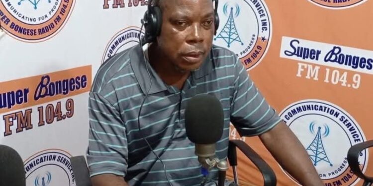 Bong County Council Chair Aaron Sackie-Fenlah discusses upcoming county sitting during a live interview at Super Bongese FM 104.9.