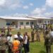 Liberian soldiers and officials inspect newly renovated Camp Grant Military Barracks in Sanniquillie, Nimba County ahead of dedication ceremony