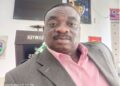 University of Liberia lecturer Charles Crawford delivers remarks opposing July 17 protest in Monrovia