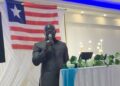Liberia Maritime Commissioner Neto Lighe addresses diaspora Liberians in Antwerp, urging investment in the country’s growing shipping and port economy.