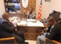 NaFAA Acting Director J. Cyrus Saygbe Sr. in meeting with FAO officials discussing partnerships to strengthen Liberia’s fisheries sector