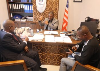 NaFAA Acting Director J. Cyrus Saygbe Sr. in meeting with FAO officials discussing partnerships to strengthen Liberia’s fisheries sector