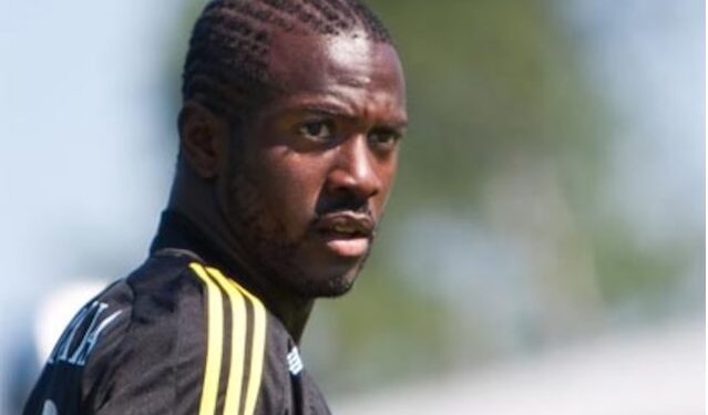 Former Liberia international Dulee Johnson during his playing days, now sentenced to prison in Sweden for assault.