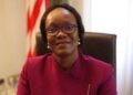 Ambassador Gurly Gibson-Schwarz at her desk after opening Liberia’s Trade and Investment Office in Philadelphia