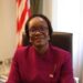 Ambassador Gurly Gibson-Schwarz at her desk after opening Liberia’s Trade and Investment Office in Philadelphia