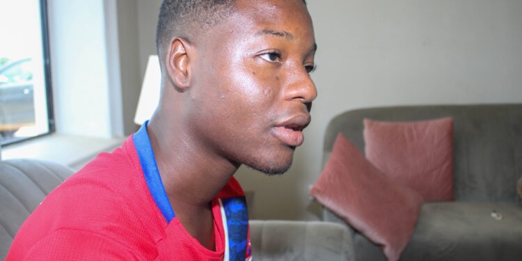 Youth advocate Hanson G. Blayon speaks passionately during an interview in Monrovia ahead of Liberia’s national anti-drug campaign scheduled for August 7, 2025.