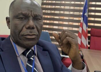 Unity Party stalwart and former Deputy Transport Minister J. Ebenezer Kolliegbo at his office as he urges lawmakers to suspend controversial LTM concession deal