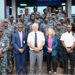 Group photo of Liberia Revenue Authority anti-smuggling officers with IMF experts Kevin Atkison and Jacqueline Penfold at the launch of a customs training mission in Monrovia