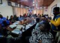 Stakeholders participate in LWSC’s two-day service charter validation forum at its Monrovia headquarters.