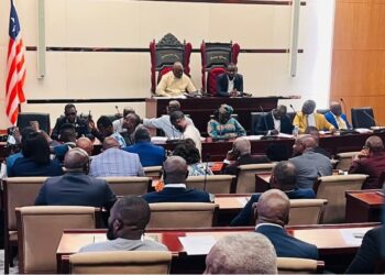 Liberian lawmakers gather in plenary as the House of Representatives begins review of the proposed Asset Recovery Commission bill on Capitol Hill