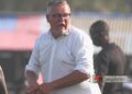 Belgian coach Ivan Minnaert gestures during a football match before his controversial departure from FC Fassell to Uganda’s Vipers SC.