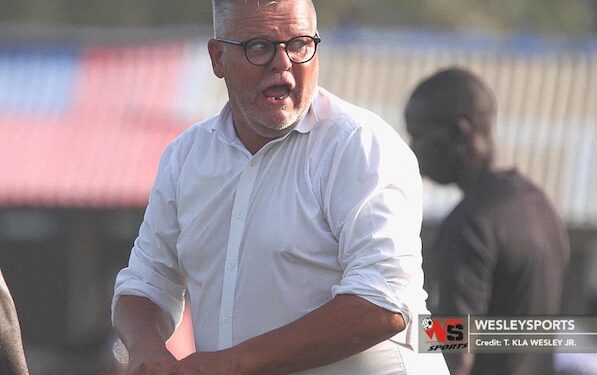 Belgian coach Ivan Minnaert gestures during a football match before his controversial departure from FC Fassell to Uganda’s Vipers SC.
