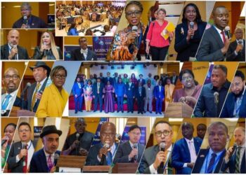 Collage of keynote speakers, international delegates, government officials, and development partners participating in the 2025 Liberia Investment Conference hosted by NOVA Africa Ventures at the EJS Ministerial Complex in Monrovia