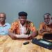 Leaders of Liberia’s forest watchdog groups NUCFDCs and NUCFMB hold a joint press conference calling for an investigation into threats against environmental activist Sampson Zammie