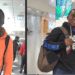 Liberian journalists Blamo N. Toe and Nyantee S. Togba pictured at an international airport en route to China for a 14-day media training seminar representing The Liberian Investigator.