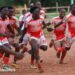 Paris FC players from Grand Gedeh celebrate after winning 2025 LFA Third Division Playoff Final in Zwedru