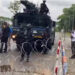 Liberian police deploy barbed wire barricade at Capitol Hill entrance ahead of July 17 STAND protest
