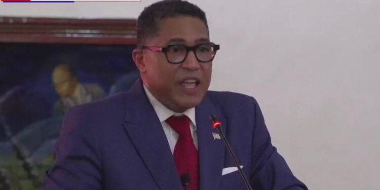 Rev. Dr. Emmett Lafayette Dunn delivers Liberia’s 178th Independence Day Oration at the Centennial Pavilion, calling on President Boakai to fire corrupt officials and reform national leadership.