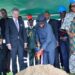 President Joseph Boakai breaking ground for Liberia’s first radiotherapy center alongside IAEA Director General Rafael Grossi and senior government officials