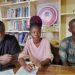 Civil society and student group representatives, including Books Before Boys, address the press in Monrovia following President Boakai’s veto of the Port Decentralization Act.