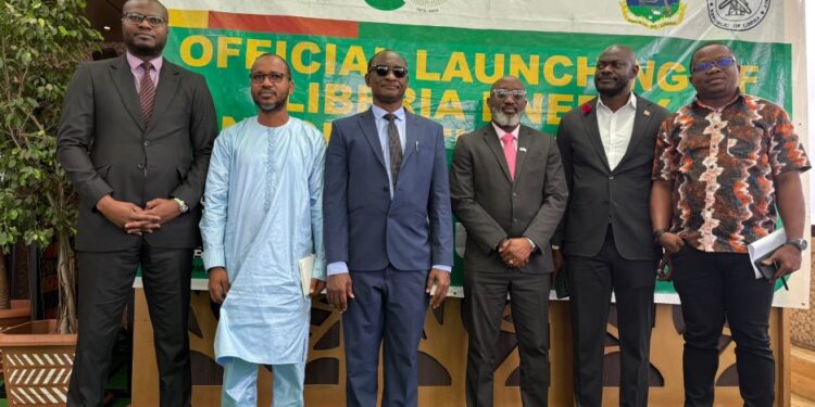 Liberian and ECOWAS officials at the launch of the Energy Information System in Monrovia