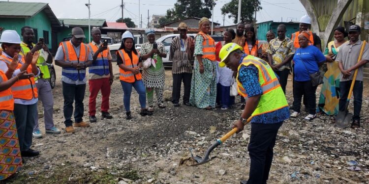 EPA and MCC officials break ground with local partners to launch Canada-funded waste management project at Jorkpen Town Market in Monrovia