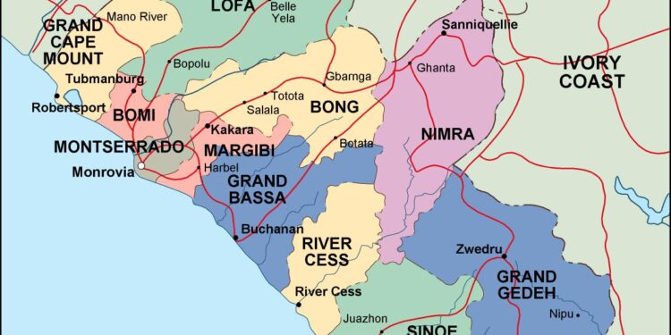 liberia-political-map
