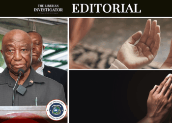 Editorial collage featuring President Joseph Boakai, the Liberian seal, and symbolic prayer images, representing national reflection during Liberia’s July 30, 2025 Day of Prayer.