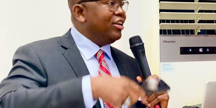 Ahmed K. Sirleaf, newly appointed acting chairman of Liberia’s People’s Action Party, delivers remarks on reform and governance