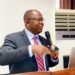 Ahmed K. Sirleaf, newly appointed acting chairman of Liberia’s People’s Action Party, delivers remarks on reform and governance