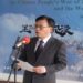 Chinese Ambassador Yin Chengwu delivers a speech in Monrovia during the 80th anniversary commemoration of the WWII Victory of the Chinese People’s War of Resistance.