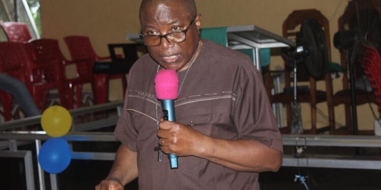 Bishop Samuel J. Quire Jr. speaks in Buchanan, reaffirming the United Methodist Church Liberia’s stance against same-sex marriage.
