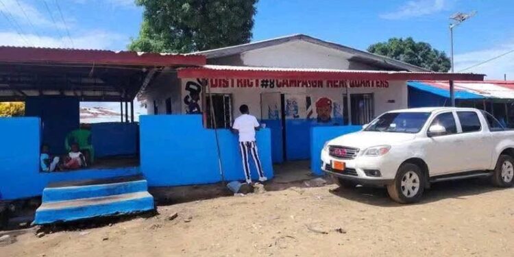 A view of the CDC Montserrado District 8 office, newly designated as the party’s temporary national headquarters after a court-ordered eviction of its Congo Town base.