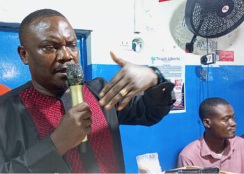 CDC Acting Chairman Janga Kowo addresses supporters on Saah Joseph’s resignation